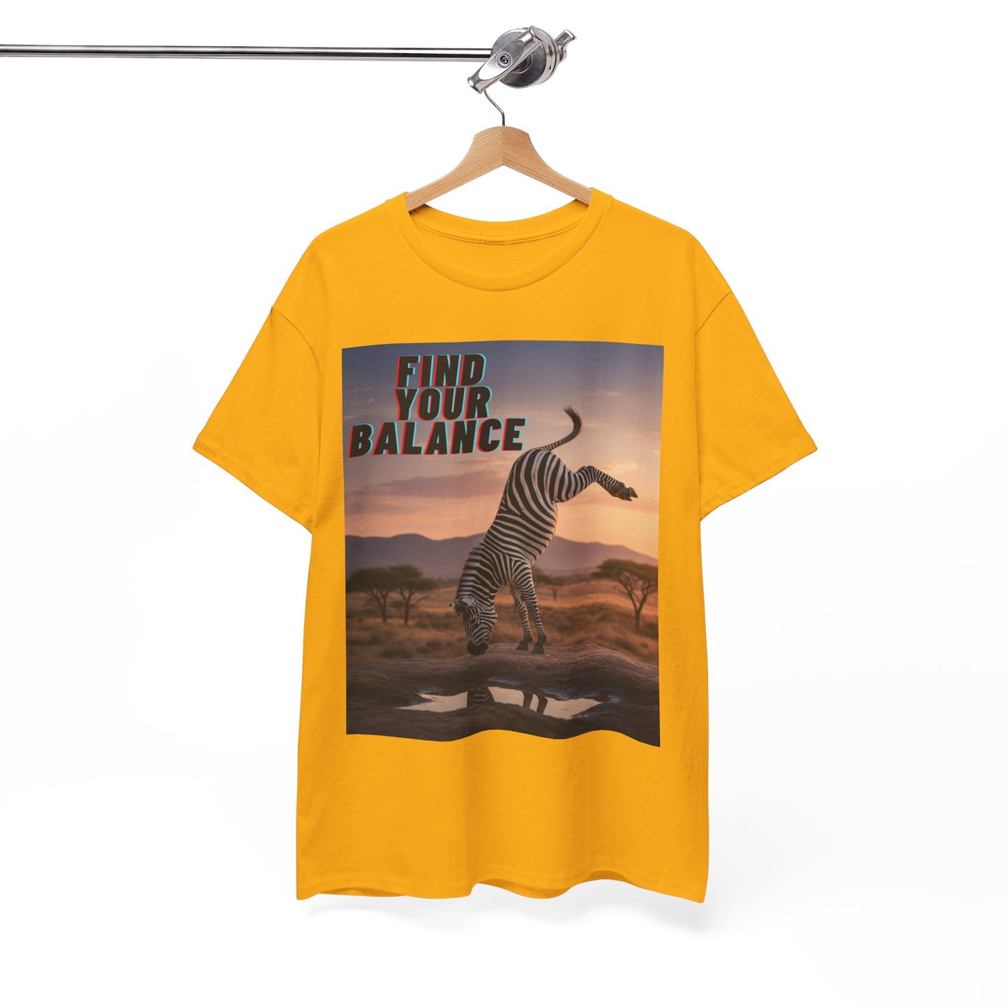 Unisex T-shirt - Zebra 'Find Your Balance' Graphic Tee