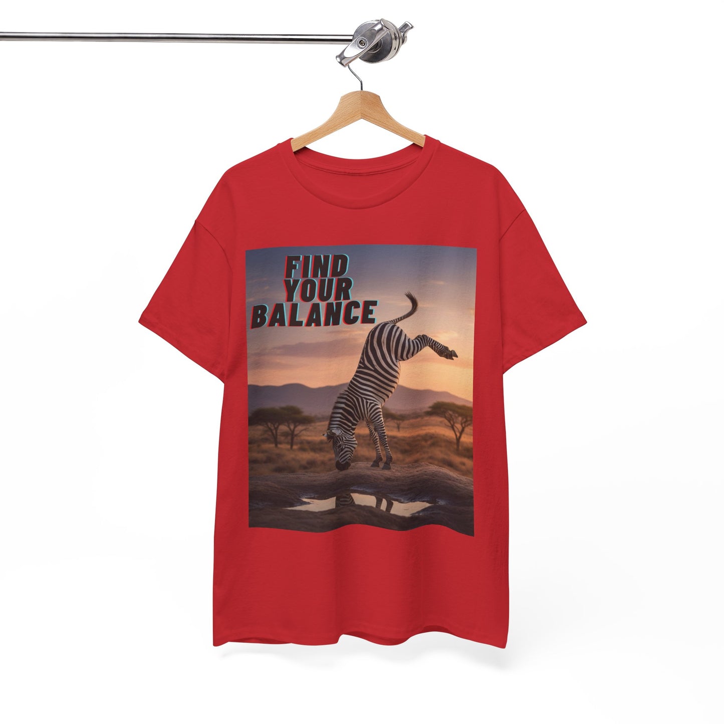 Unisex T-shirt - Zebra 'Find Your Balance' Graphic Tee