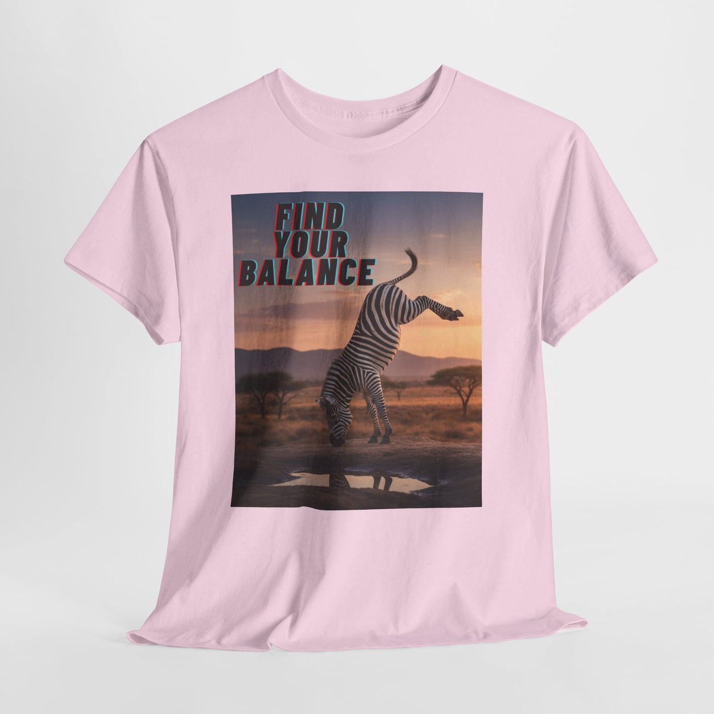 Unisex T-shirt - Zebra 'Find Your Balance' Graphic Tee